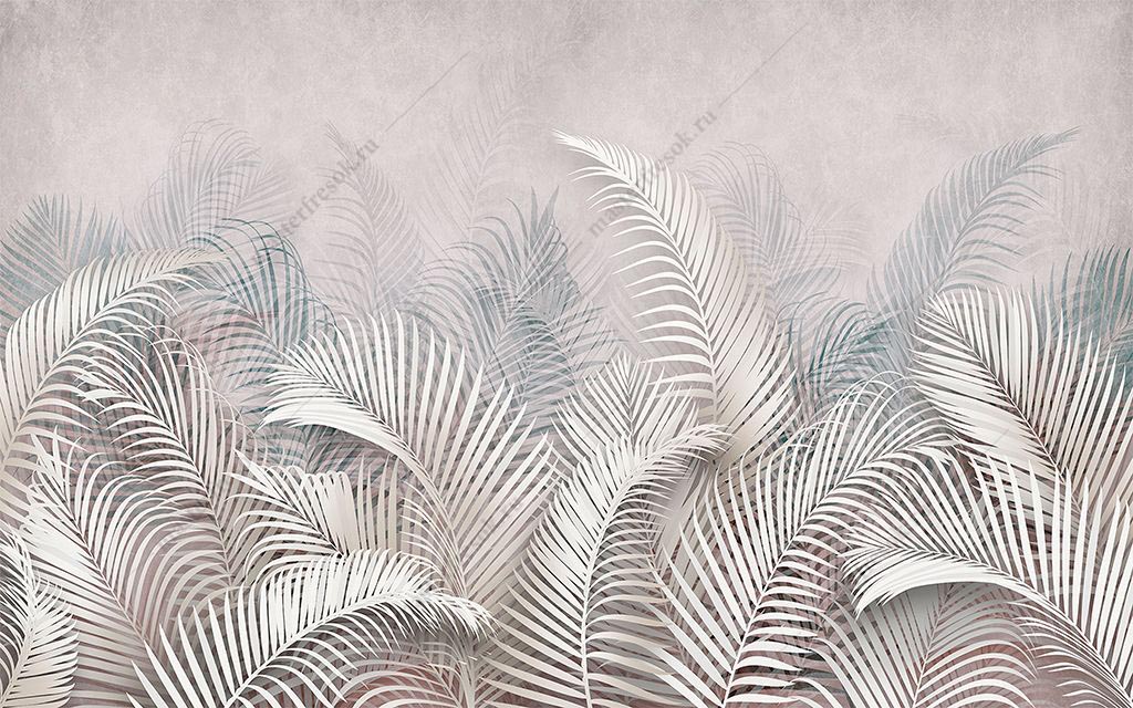 Фотообои Листья пальмы снизу